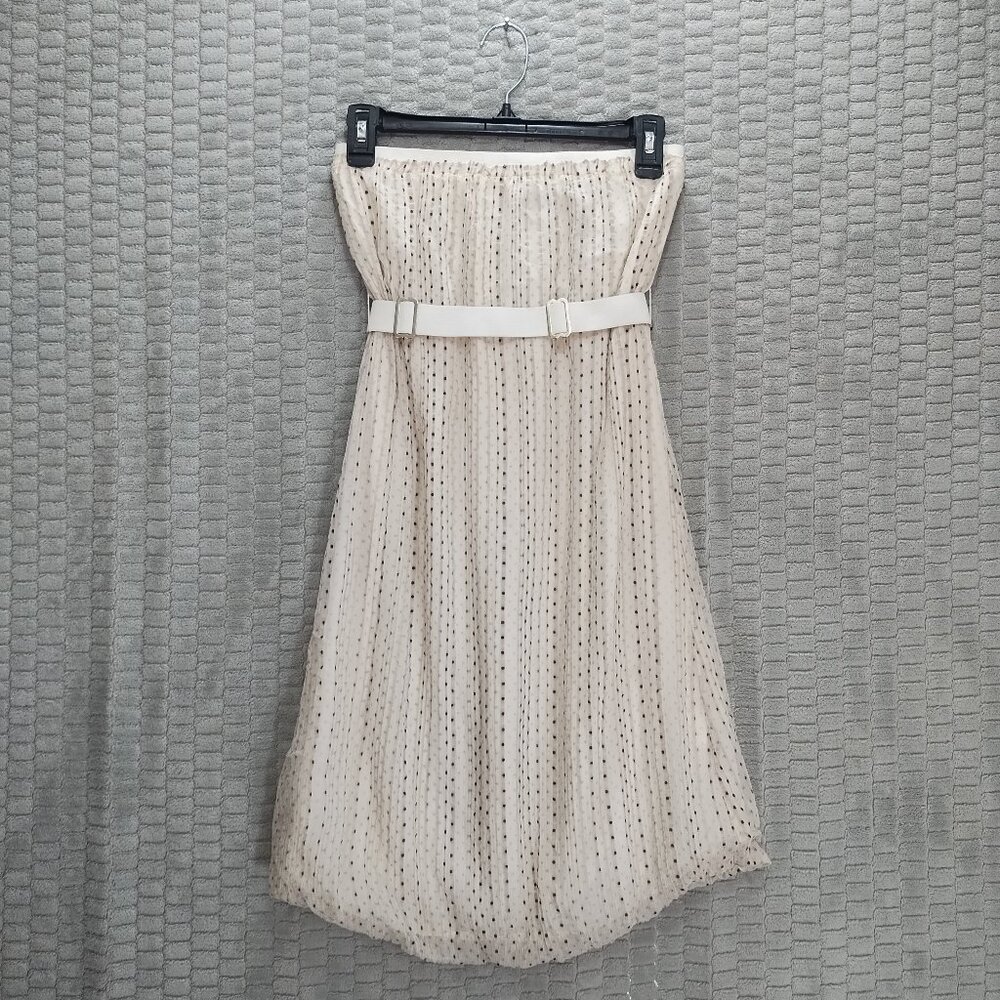Poleci Silk Strapless Baby Doll Mini Dress-Empire Waist-Bubble Hem-Sz 0